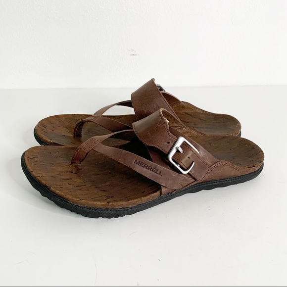 merrell around town thong buckle sandals